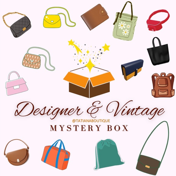 Designer & Vintage Mix Handbag Mystery Box Leather Faux Leather Cloth Linen - Picture 5 of 12